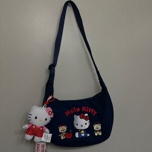 Hello KittyxBaggu Medium Nylon Crescent Bag